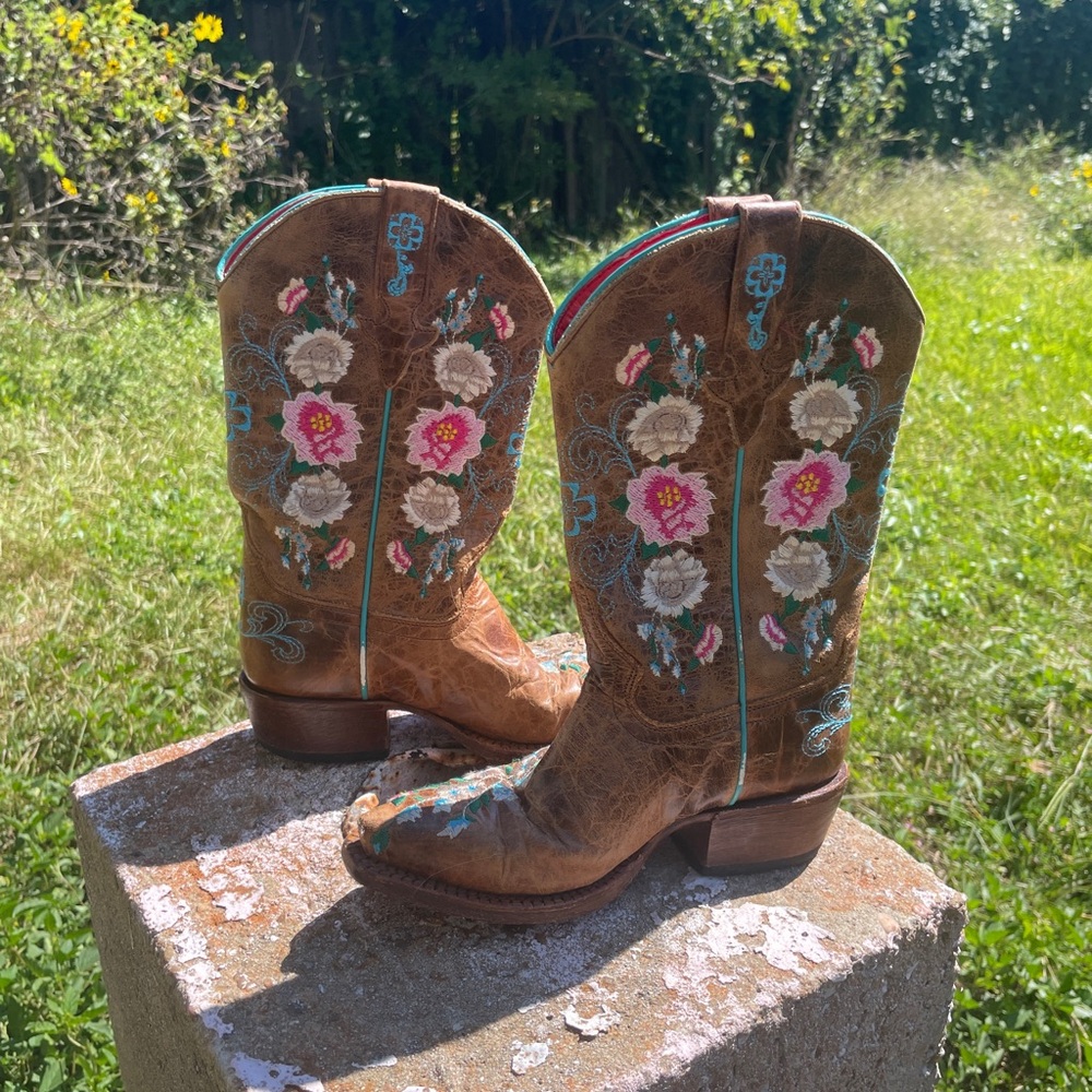 Old Gringo Red and Teal Cowboy Boots